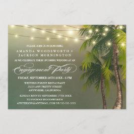 Invitations du Palm Tree Tropical Engagement Party
