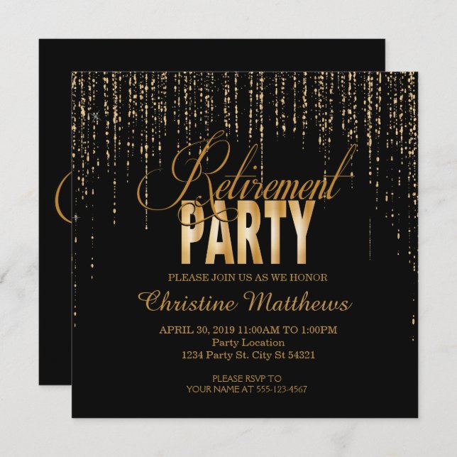 Invitations du Parti de la retraite d'or (Devant / Derrière)