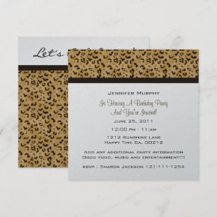 Invitations du parti Empreinte de léopard