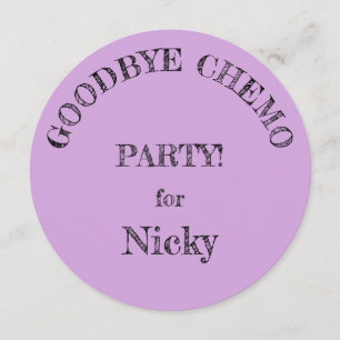 Invitations du parti "Goodbye Chemo"
