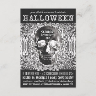 Invitations du parti Halloween - Black Steampunk