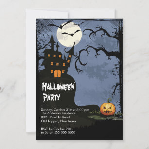 Invitations du parti Halloween House on Hill