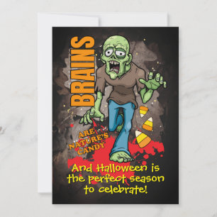 Invitations du parti Halloween Zombie