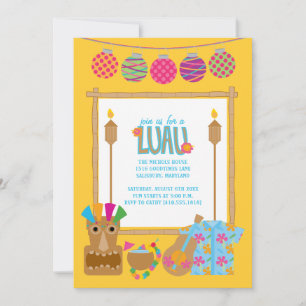 Invitations du parti Hawaiian Luau