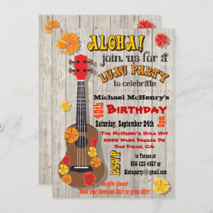 Invitations du parti Hawaiian Luau