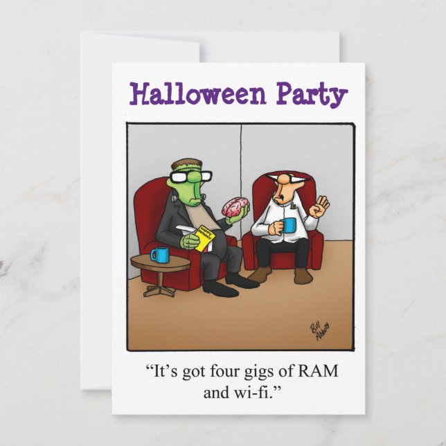 Invitations du parti Humour Halloween "Spectickles (Devant)