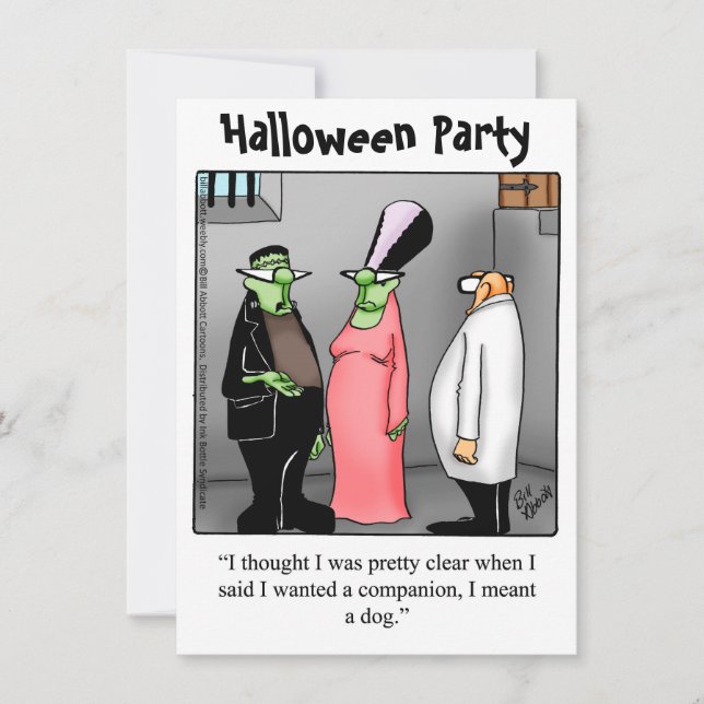 Invitations du parti Humour Halloween "Spectickles (Devant)