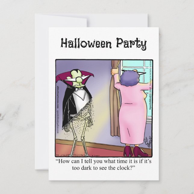 Invitations du parti Humour Halloween "Spectickles (Devant)