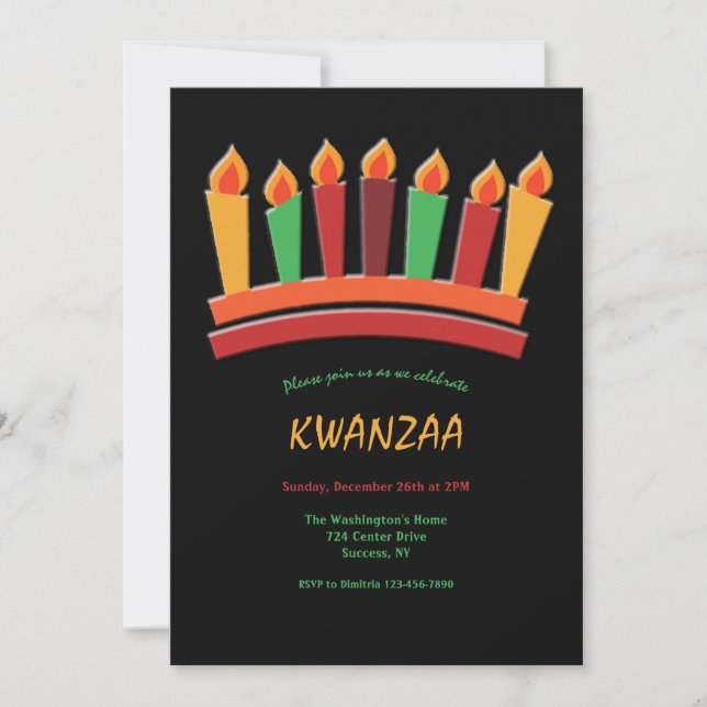 Invitations du parti Kwanzaa (Devant)
