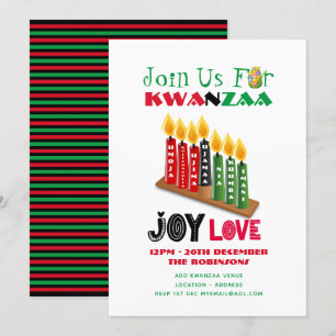 Invitations du Parti KWANZAA moderne 7 bougies Pri