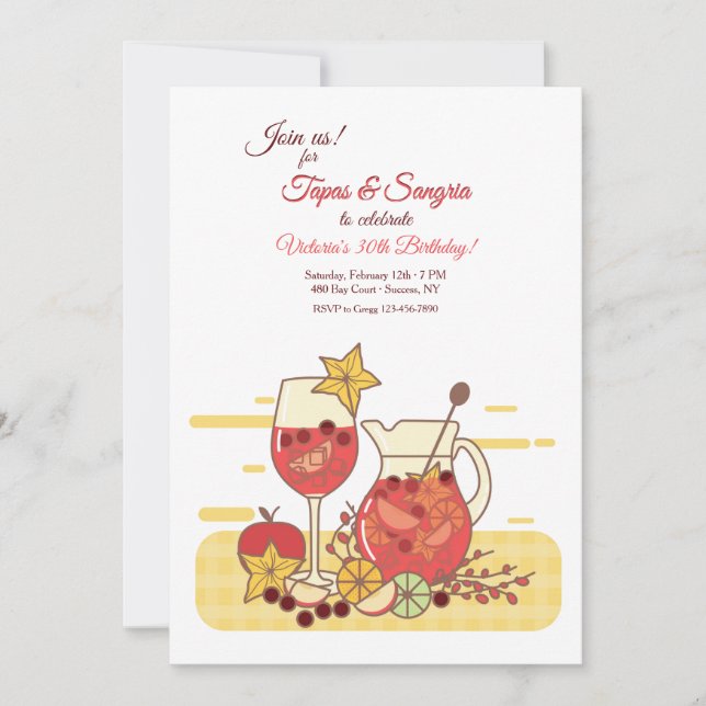 Invitations du parti Sangria (Devant)