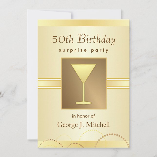 Invitations du Parti surprise du 50e anniversaire  (Devant)