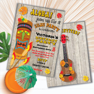Invitations du parti Tropical Luau Tiki