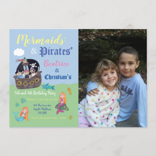 invitations du Pirate and Princess