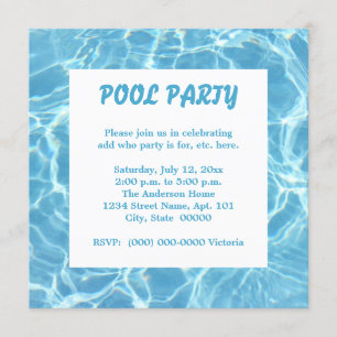 Invitations du pool Party