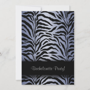 Invitations du Purple Zebra Bachelorette Party