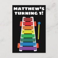 Invitations du Rainbow Xylophone Classic Toy Party