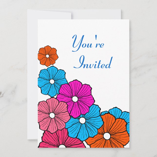 Invitations du Retro Hawaiian Hawaii Luau Party (Devant)