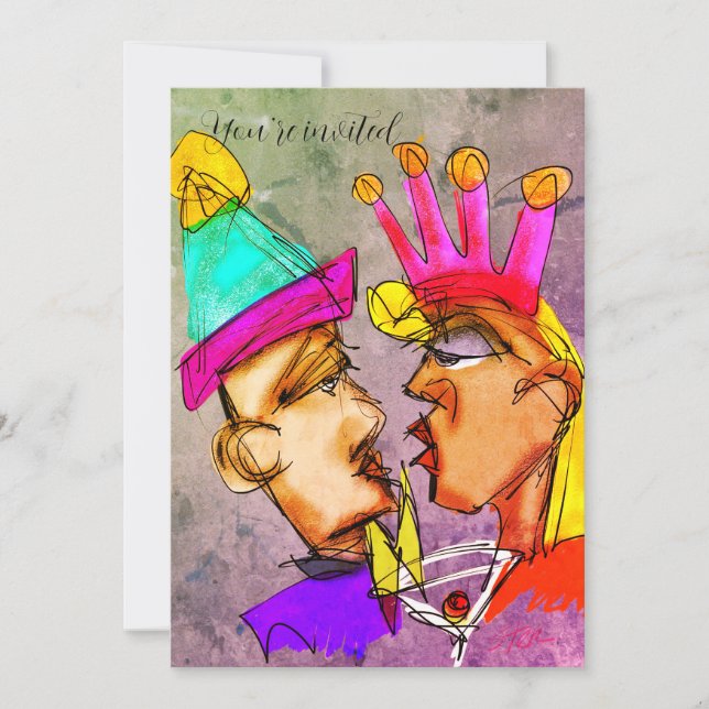 Invitations du réveillon du Nouvel An (Devant)