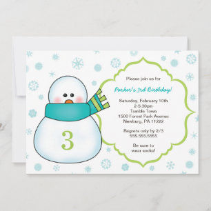 Invitations du Snowman Winter Birthday Party
