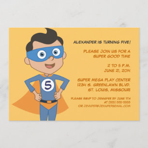 Invitations du Superhero Anniversaire de enfant Pa
