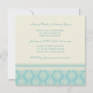 Invitations du Turquoise Photo Engagement Party