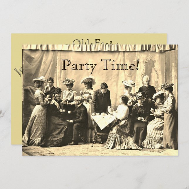 Invitations du Victorian Gathering Party (Devant / Derrière)