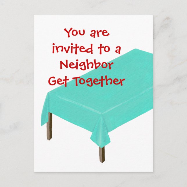 Invitations du voisin sur cartes postales (Devant)