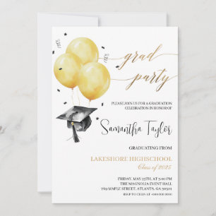 Invitations d'une partie de diplôme simple