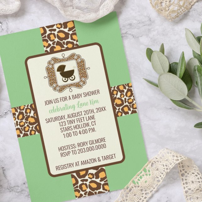Invitations d'une partie de révélation de baby sho (Créateur téléchargé)