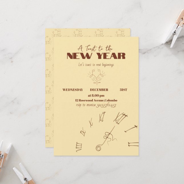 Invitations Einladung (Vorderseite/Rückseite Beispiel)