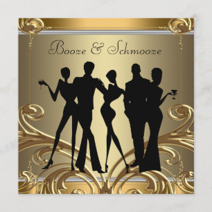 Invitations Elegant Booze et Schmooze
