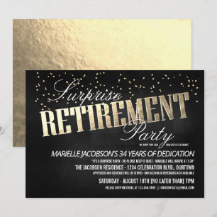 Invitations Elegant Surprise Retirement Party