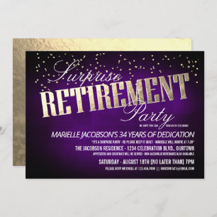 Invitations Elegant Surprise Retirement Party