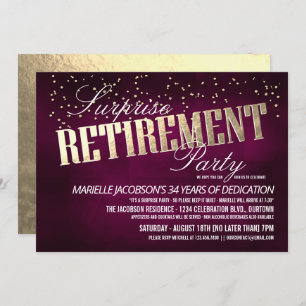 Invitations Elegant Surprise Retirement Party