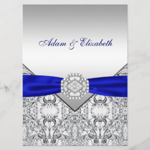 Invitations élégantes d'argent et de mariage royal