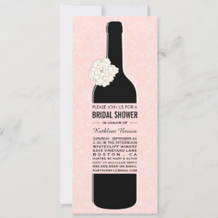 Invitations Élégantes de douche nuptiale à vin