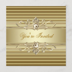 Invitations élégantes de Gold Party