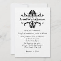 Invitations élégantes de mariage avec des remous
