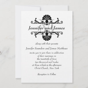 Invitations élégantes de mariage avec des remous