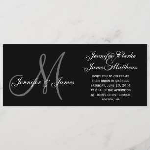 Invitations élégantes de mariage de monogramme