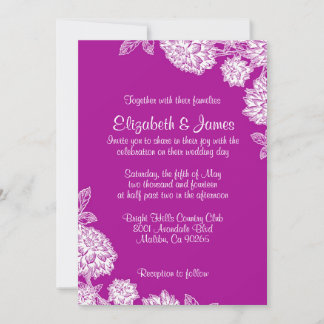Invitations Élégantes de mariage violet