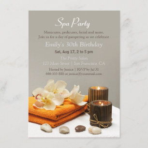 Invitations élégantes de Spa détendu