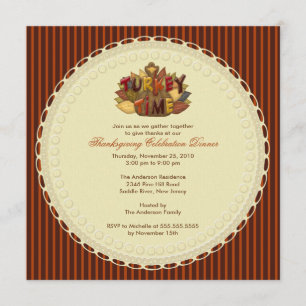Invitations élégantes de thanksgiving de temps de