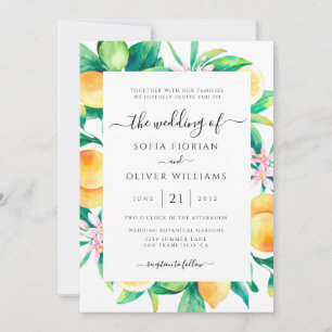 Invitations Élégantes Mariage Citrus