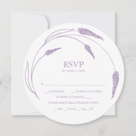 Invitations empilables de carte RSVP Lavender Mono