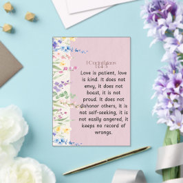 Invitations En Acrylique 1 Corinthiens 13:4-5 Bible Verse Image
