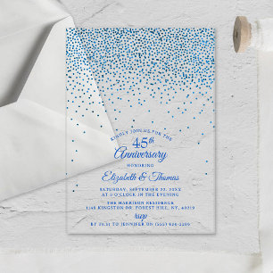 Invitations En Acrylique 45e anniversaire du Mariage Sapphire