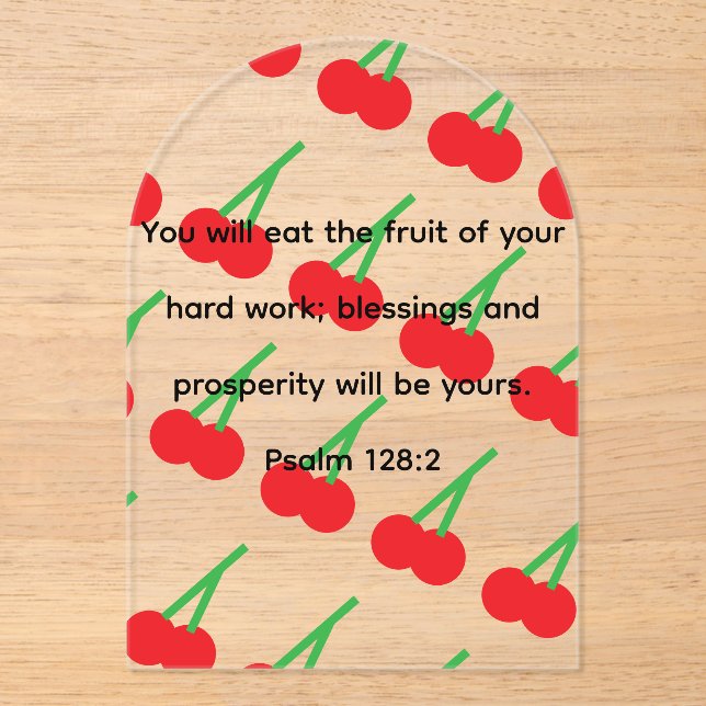 Invitations En Acrylique Acrylic cherry plaque (Recto)