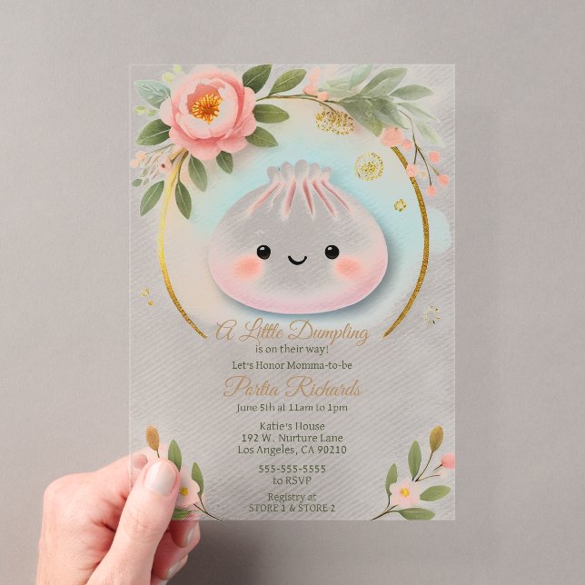 Invitations En Acrylique adorable petit Baby shower de dumping (In situ (ordinateur de poche))